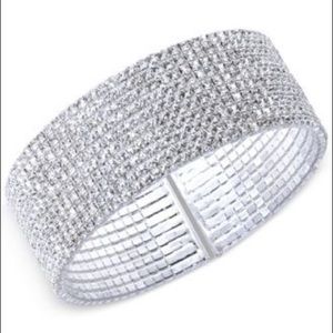 Silver bling rhinestone bracelet